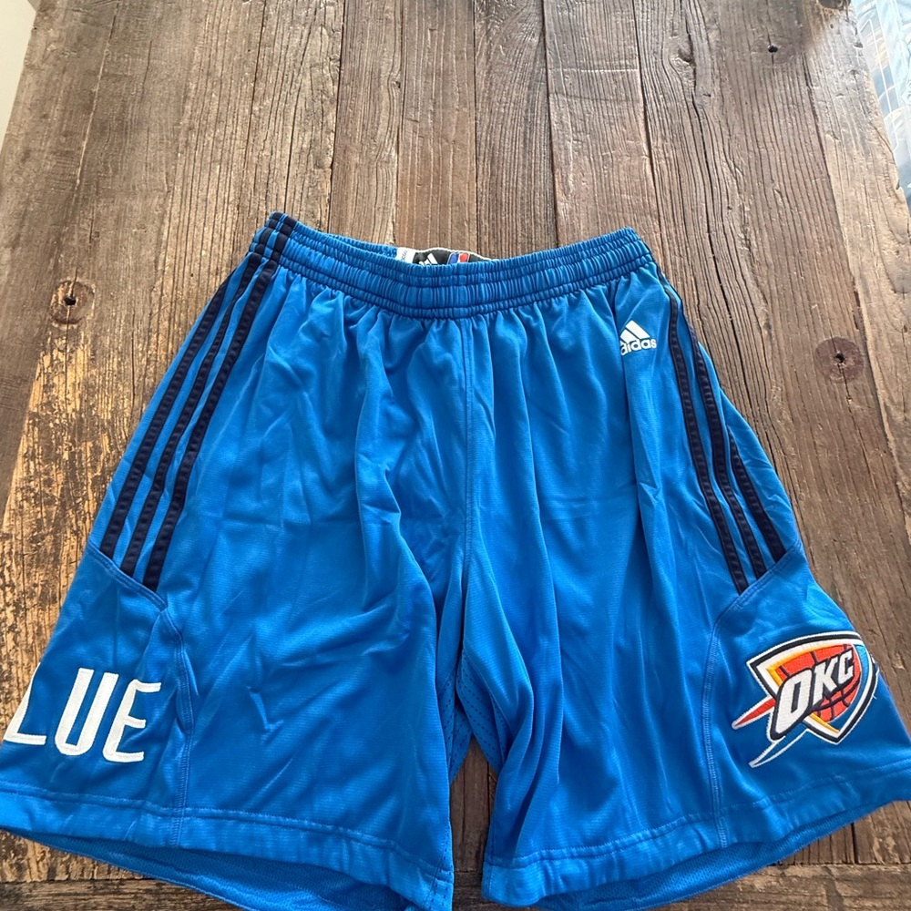 Adidas Oklahoma City Thunder Blue Men's Basketball Shorts
